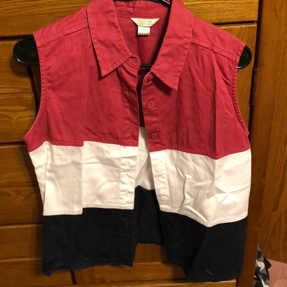 Sleeveless Button Down